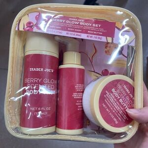 Trader Joe’s Berry Glow Body Set perfect body and bath self care gift set NEW